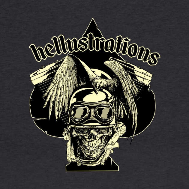 Skull and Eagle by Hellustrations